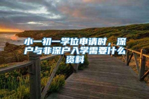 小一初一学位申请时，深户与非深户入学需要什么资料