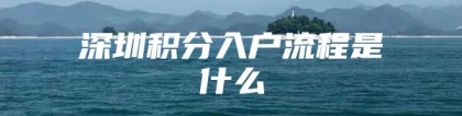 深圳积分入户流程是什么