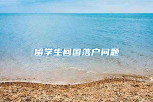 留学生回国落户问题