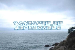 个人办理入户深圳_深圳集体户口首页去哪里拿