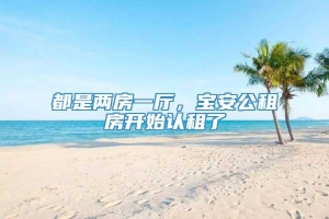 都是两房一厅，宝安公租房开始认租了