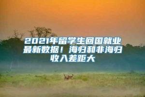 2021年留学生回国就业最新数据！海归和非海归收入差距大