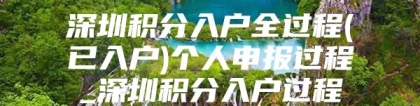 深圳积分入户全过程(已入户)个人申报过程_深圳积分入户过程