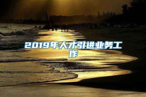 2019年人才引进业务工作