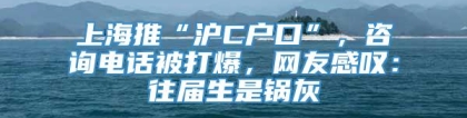 上海推“沪C户口”，咨询电话被打爆，网友感叹：往届生是锅灰