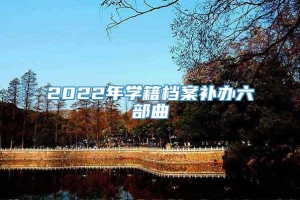 2022年学籍档案补办六部曲