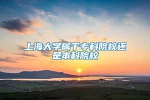 上海大学属于专科院校还是本科院校