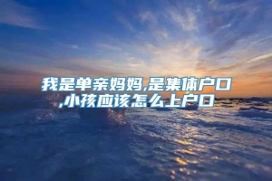 我是单亲妈妈,是集体户口,小孩应该怎么上户口