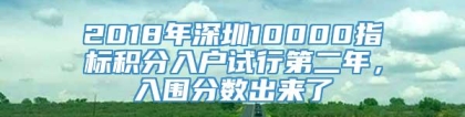 2018年深圳10000指标积分入户试行第二年，入围分数出来了