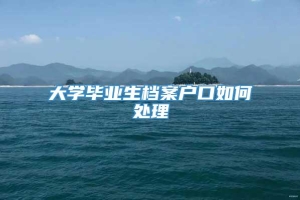 大学毕业生档案户口如何处理