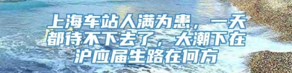 上海车站人满为患，一天都待不下去了，大潮下在沪应届生路在何方