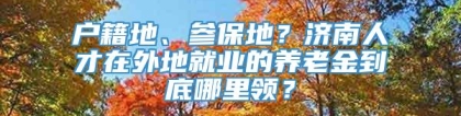 户籍地、参保地？济南人才在外地就业的养老金到底哪里领？