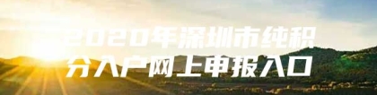 2020年深圳市纯积分入户网上申报入口