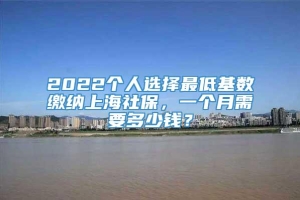 2022个人选择最低基数缴纳上海社保，一个月需要多少钱？