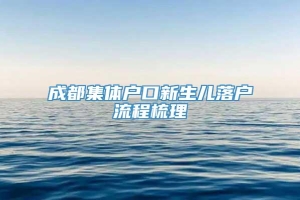 成都集体户口新生儿落户流程梳理