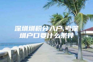 深圳圳积分入户,考深圳户口要什么条件