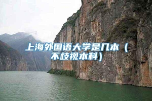 上海外国语大学是几本（不歧视本科）