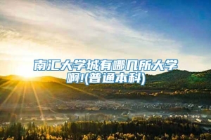 南汇大学城有哪几所大学啊!(普通本科)