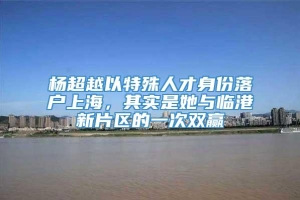 杨超越以特殊人才身份落户上海，其实是她与临港新片区的一次双赢