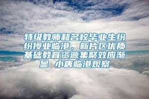 特级教师和名校毕业生纷纷授业临港，新片区优质基础教育资源集聚效应渐显 小唐临港观察