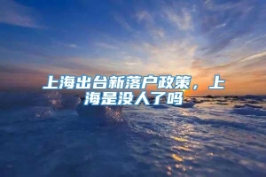 上海出台新落户政策，上海是没人了吗