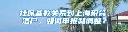 社保基数关系到上海积分、落户，如何申报和调整？