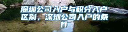 深圳公司入户与积分入户区别，深圳公司入户的条件