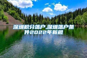 深圳积分落户,深圳落户条件2022年新规