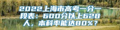 2022上海市高考一分一段表：600分以上628人，本科率能达80%？