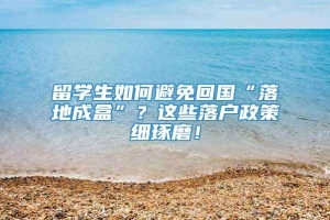 留学生如何避免回国“落地成盒”？这些落户政策细琢磨！