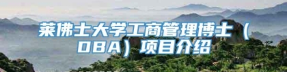 莱佛士大学工商管理博士（DBA）项目介绍