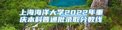 上海海洋大学2022年重庆本科普通批录取分数线