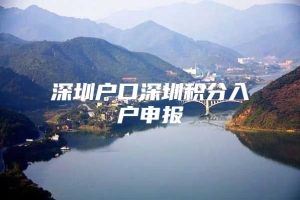 深圳户口深圳积分入户申报