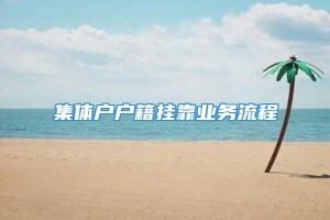 集体户户籍挂靠业务流程