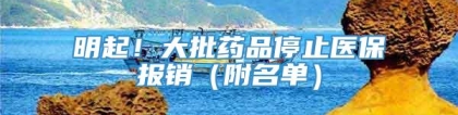 明起！大批药品停止医保报销（附名单）