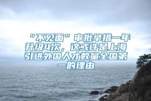 “不见面”审批举措一年升级4次，这或许是上海引进外国人才数量全国第一的理由