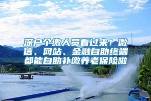 深户个缴人员看过来！微信、网站、金融自助终端都能自助补缴养老保险啦