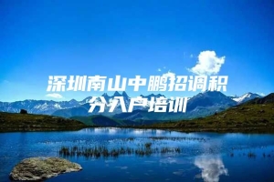 深圳南山中鹏招调积分入户培训