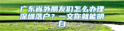 广东省外朋友们怎么办理深圳落户？一文你就能明白