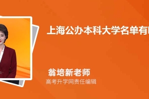 2023年上海公办本科大学名单有哪些(附排名)