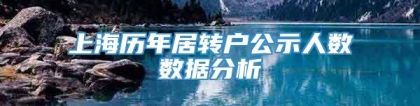 上海历年居转户公示人数数据分析