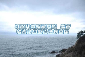 社保代缴暗藏风险 监管堵疏结合整治违规参保