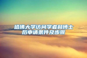 哈佛大学访问学者和博士后申请条件及步骤