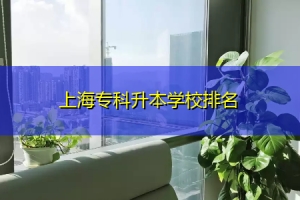 上海专科升本学校排名