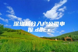 深圳积分入户公司申报.docx