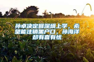 孙卓决定回深圳上学，希望能注销黑户口，孙海洋却有喜有忧