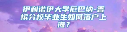 伊利诺伊大学厄巴纳-香槟分校毕业生如何落户上海？