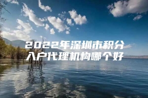 2022年深圳市积分入户代理机构哪个好