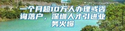 一个月超10万人办理或咨询落户，深圳人才引进业务火爆