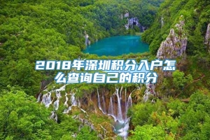 2018年深圳积分入户怎么查询自己的积分